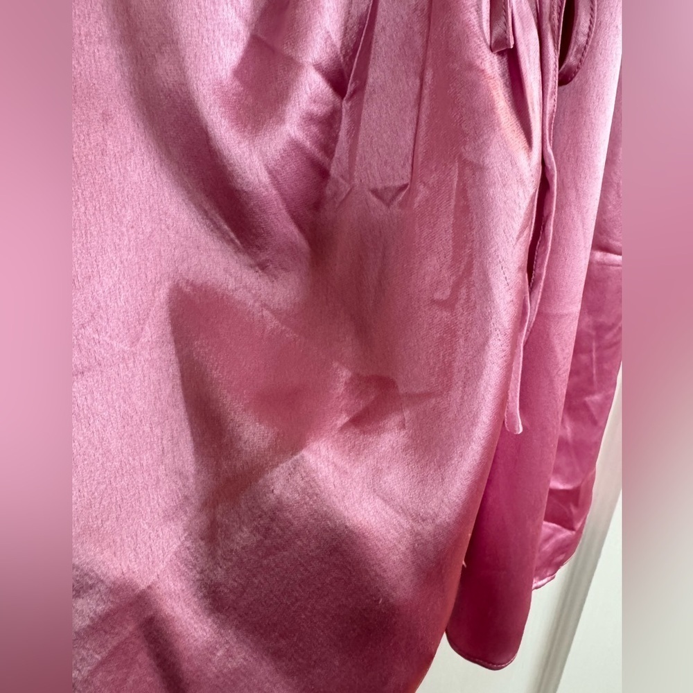 5à7 cinq a sept Pink Satin Wrap Dress - Picture 4 of 5